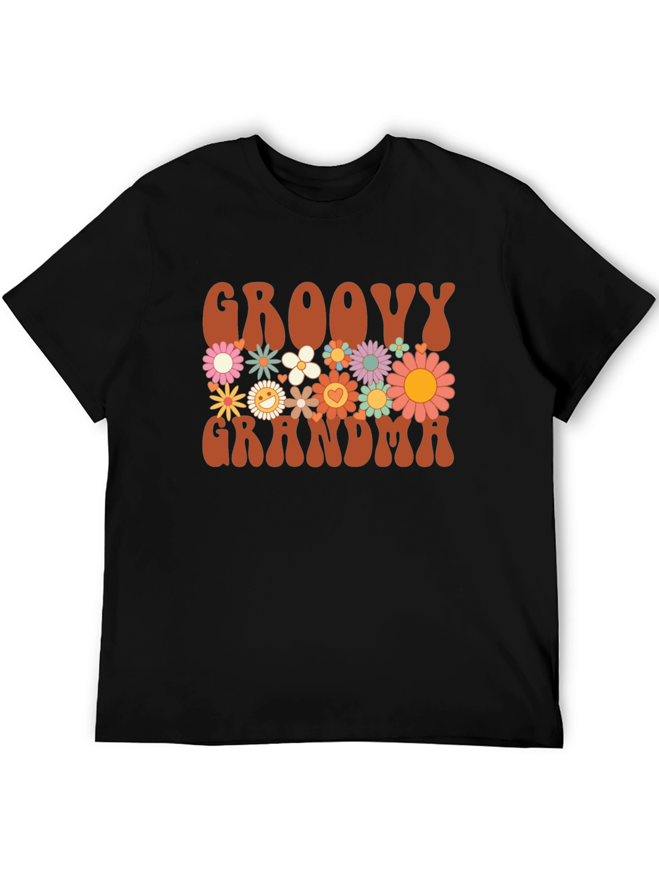 Groovy Grandma Floral T-Shirt - Retro Style