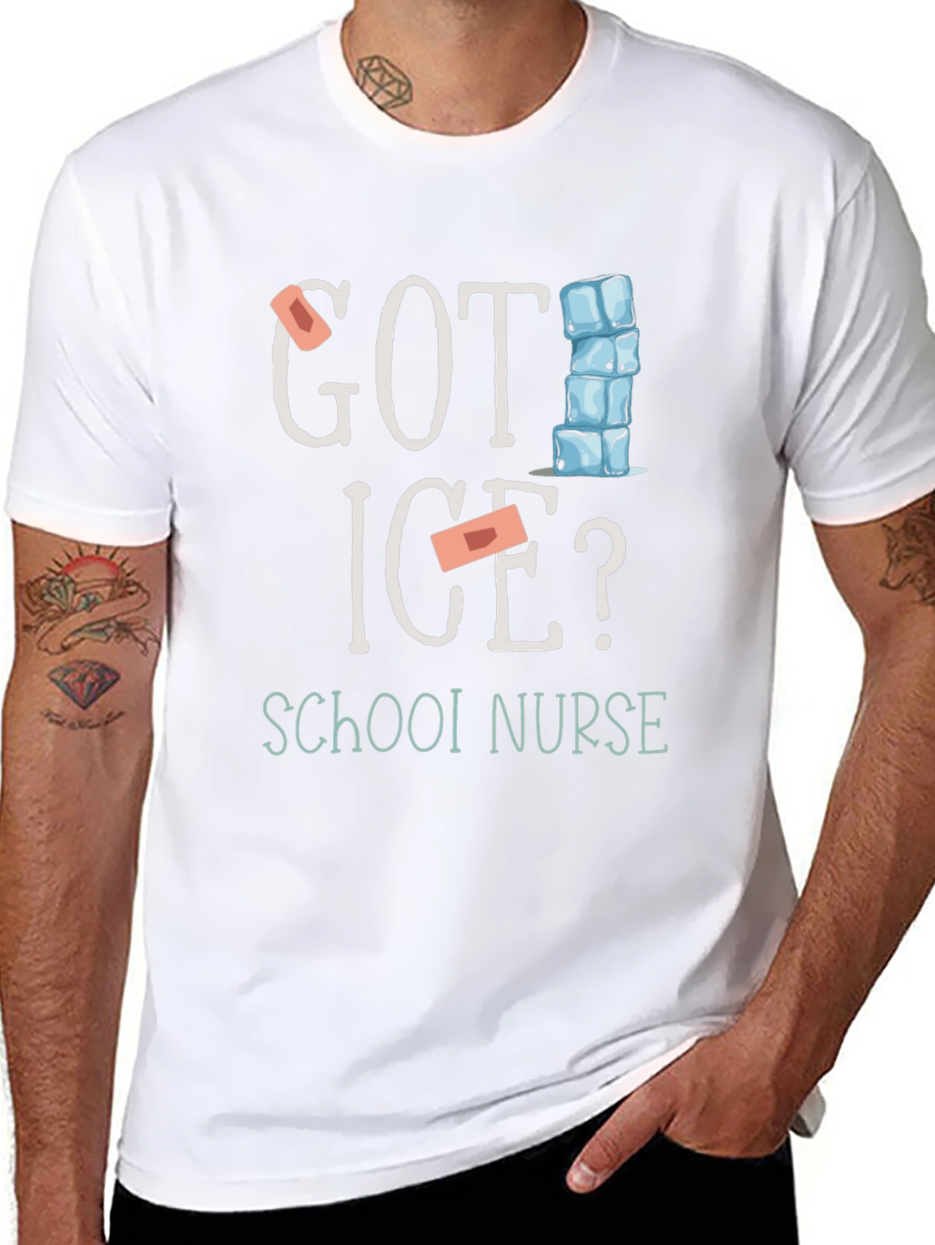 Got Ice? School Nurse Black T-Shirt
