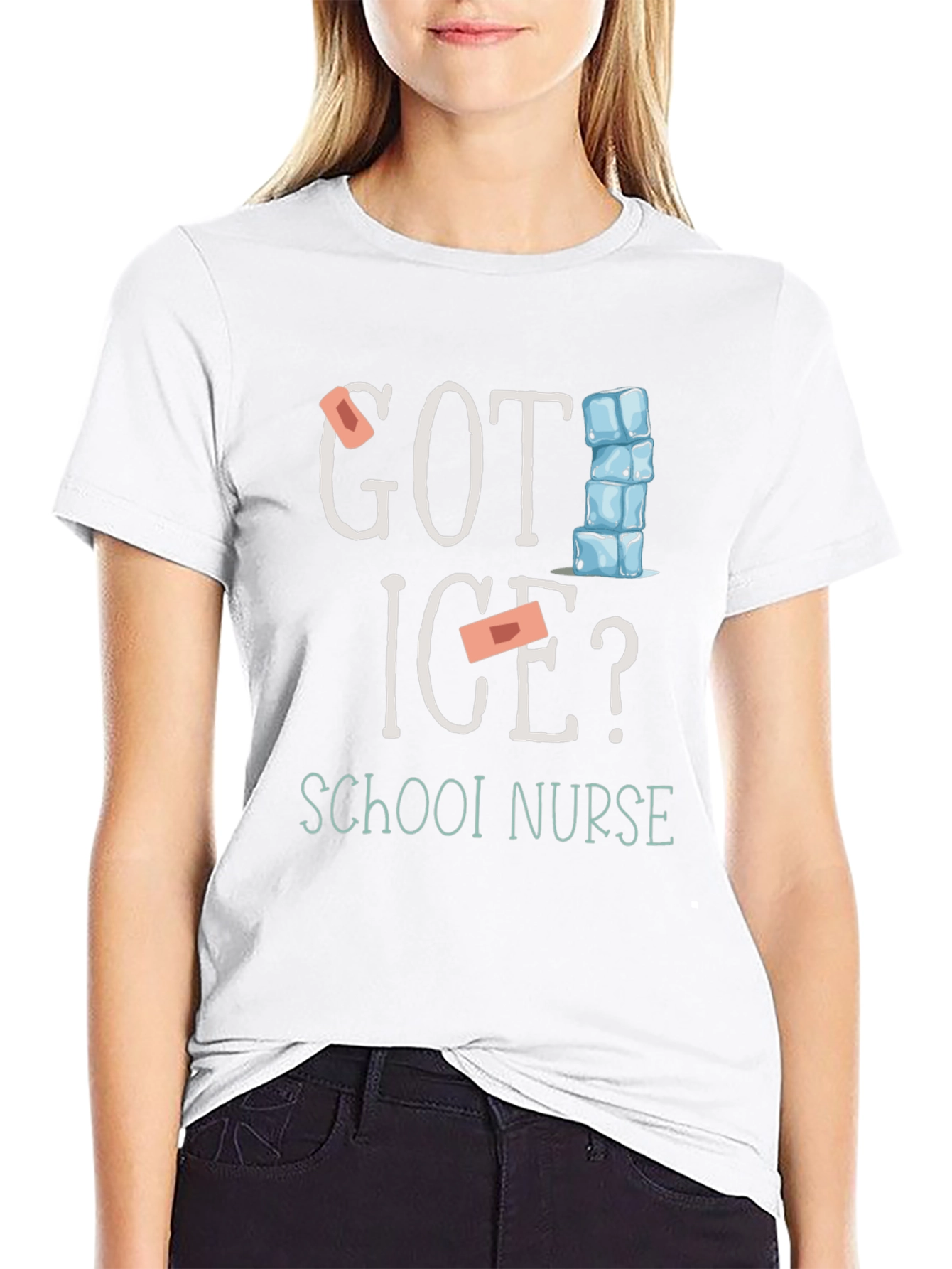 Got Ice? School Nurse Black T-Shirt