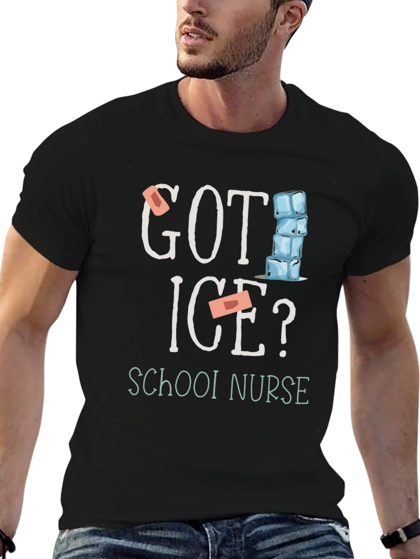 Got Ice? School Nurse Black T-Shirt