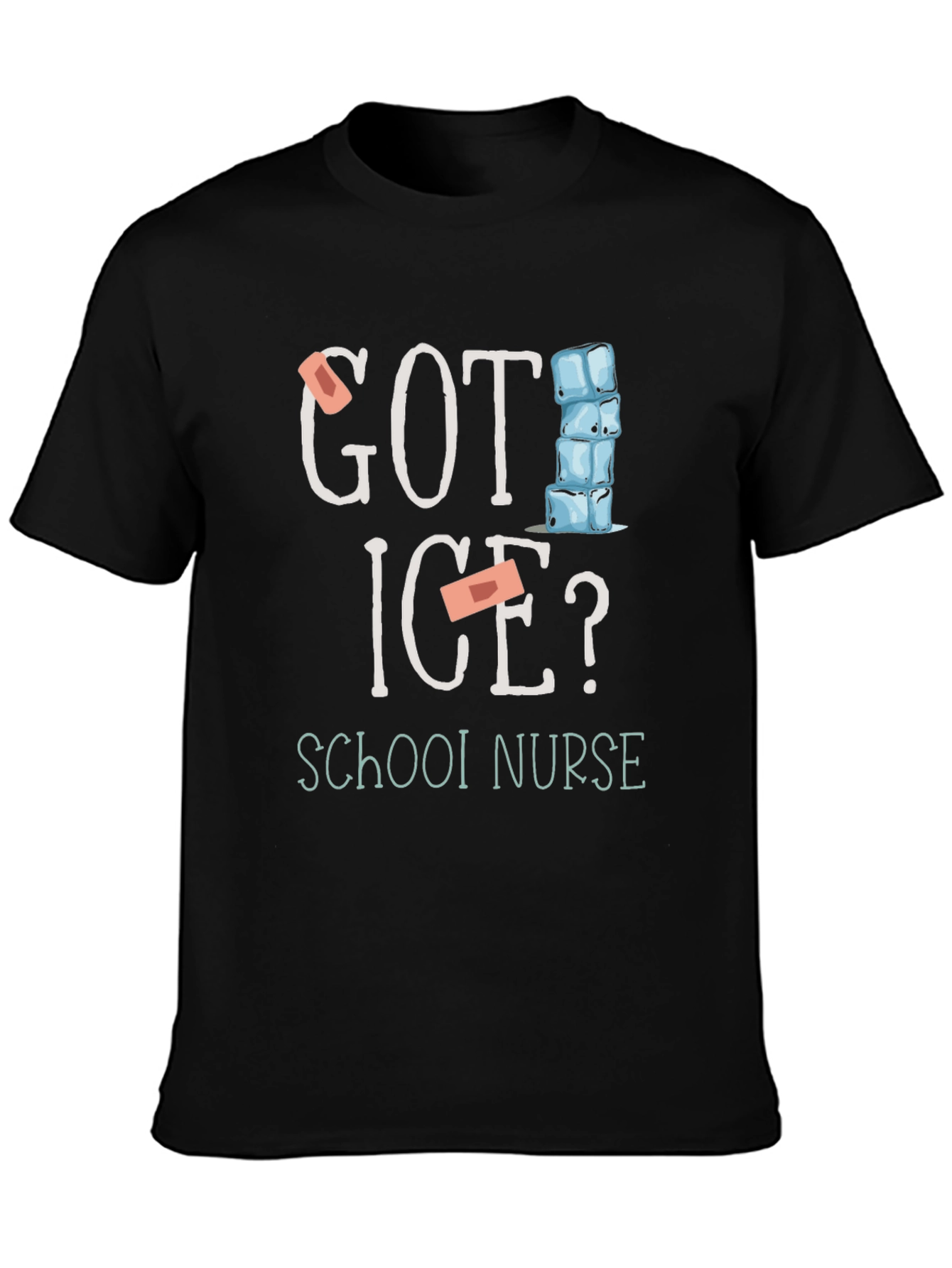 Got Ice? School Nurse Black T-Shirt