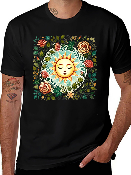 Floral Sun Graphic Tee - Stylish Comfort