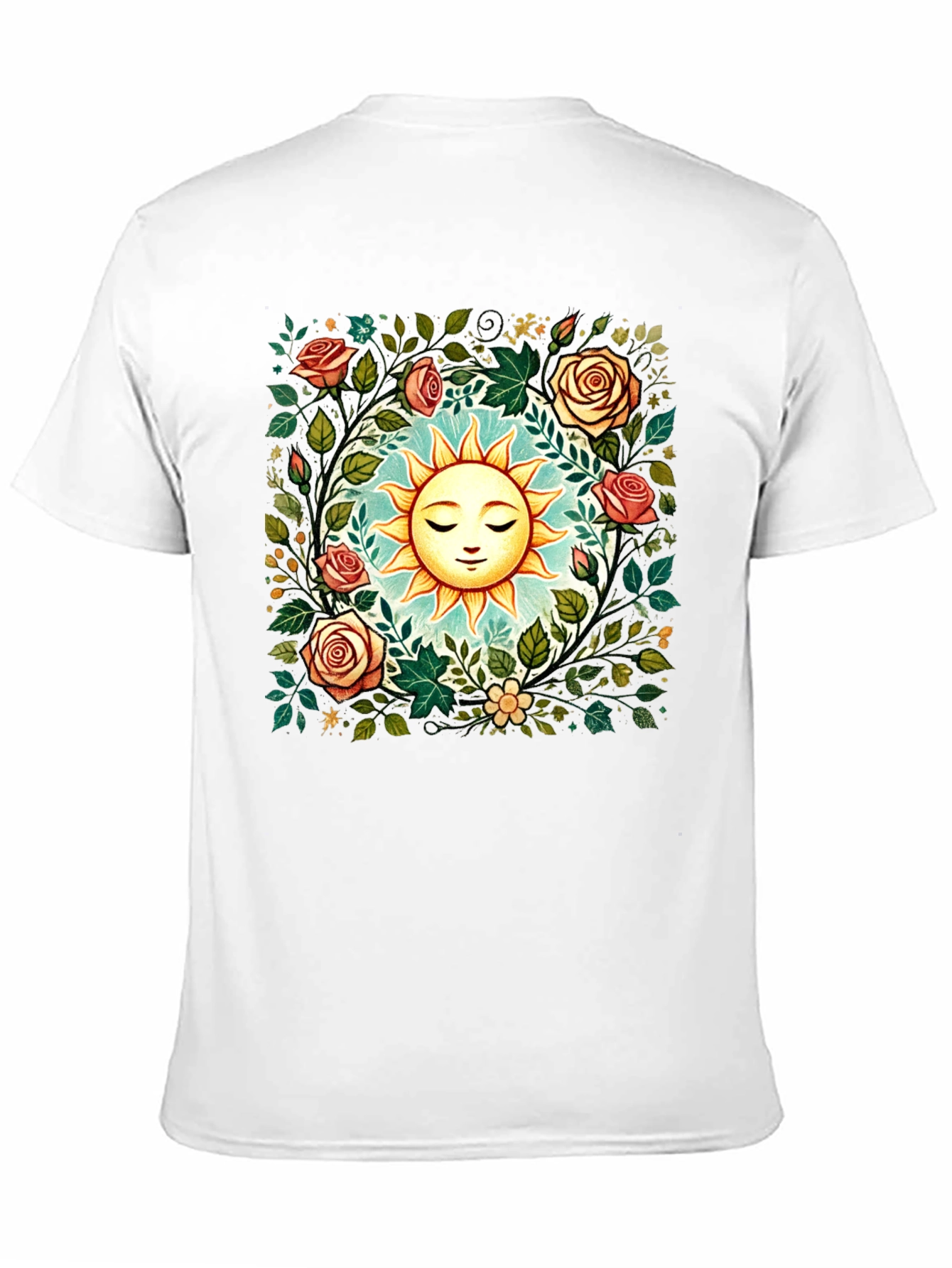 Floral Sun Graphic Tee - Stylish Comfort