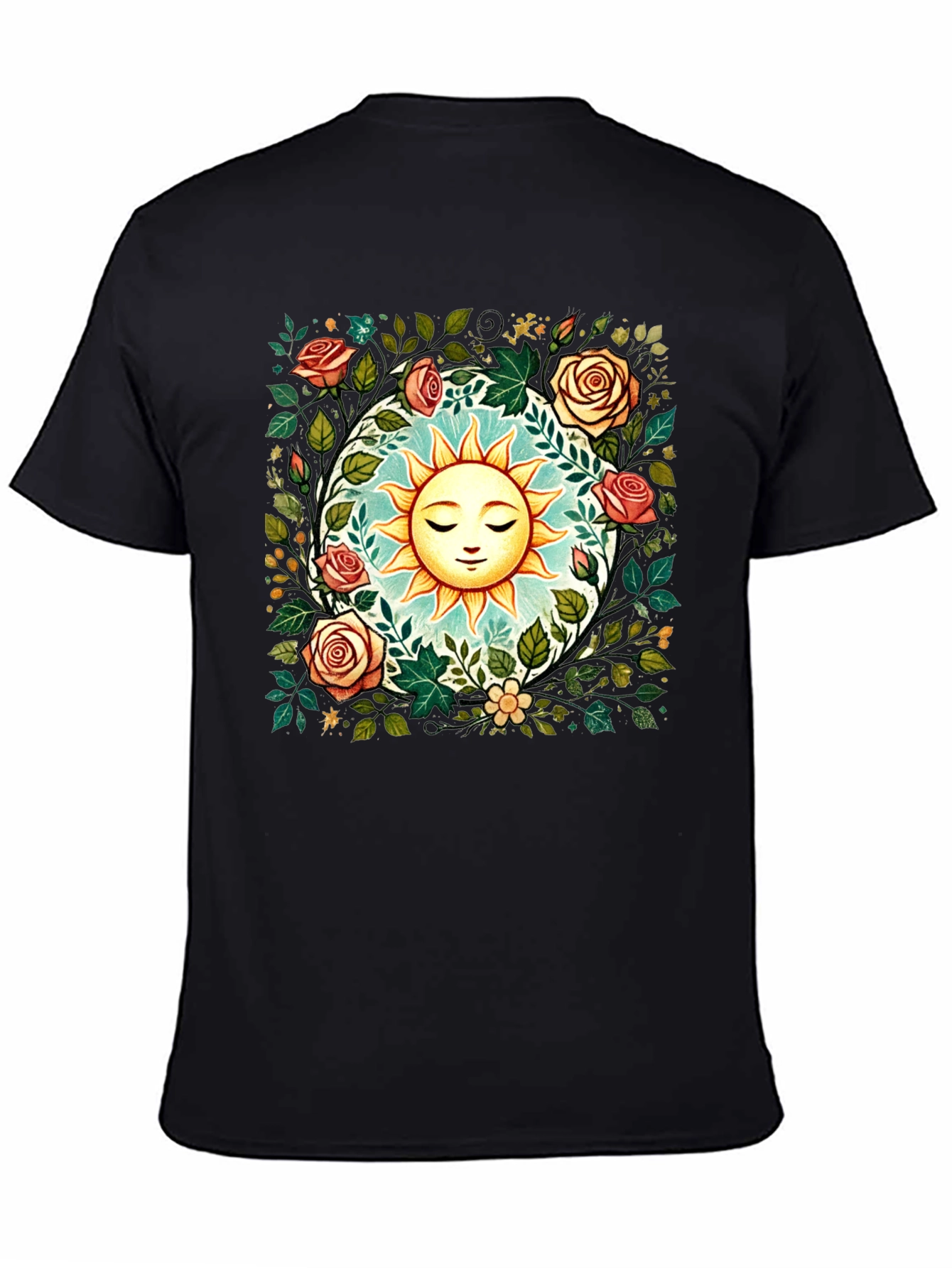 Floral Sun Graphic Tee - Stylish Comfort
