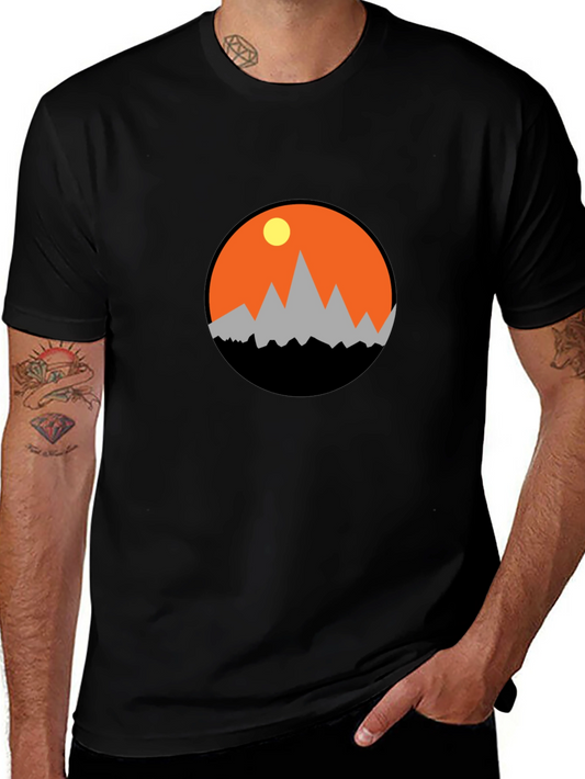Mountain Sunset Graphic Tee - Adventure Awaits!