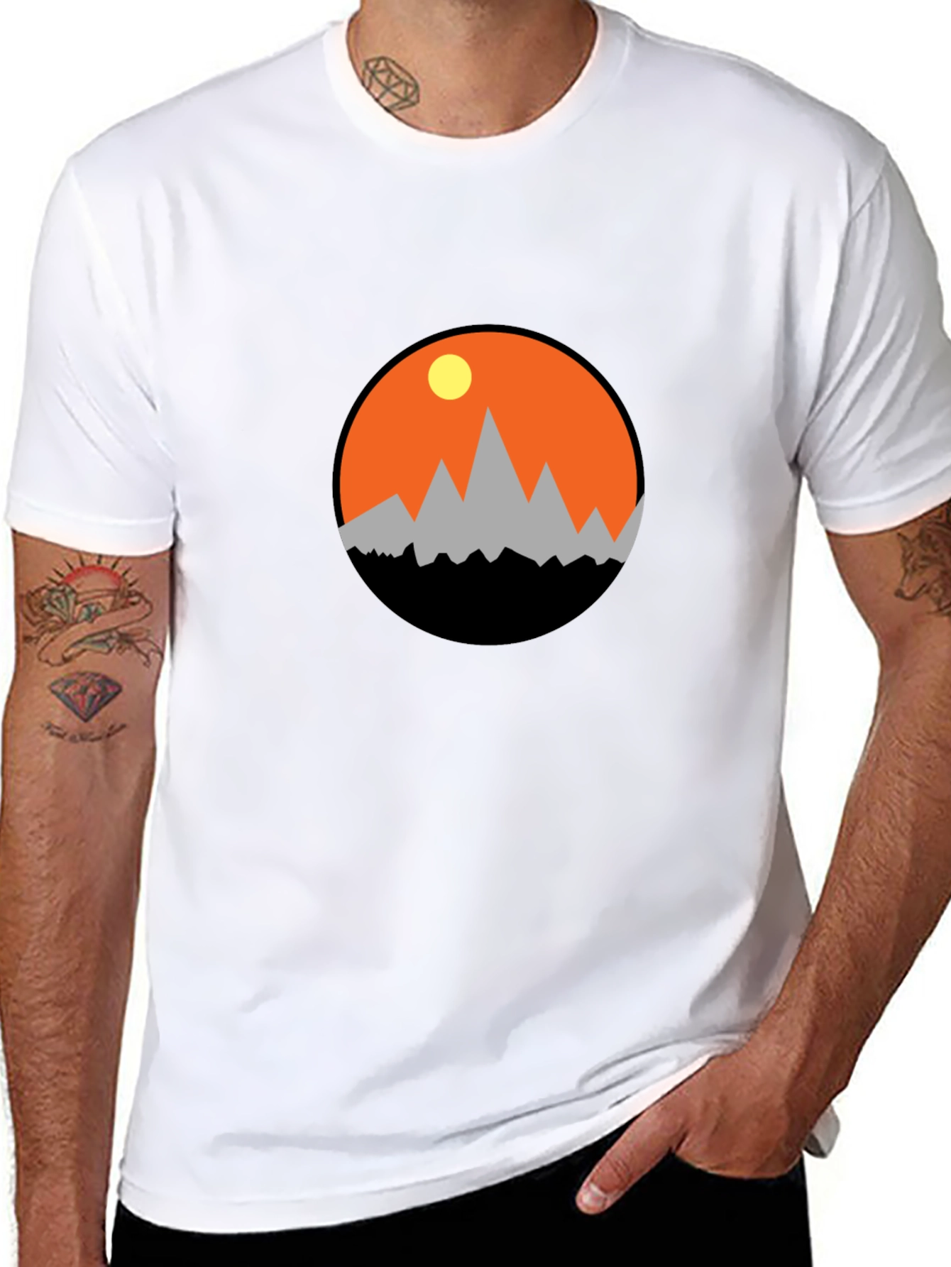 Mountain Sunset Graphic Tee - Adventure Awaits!