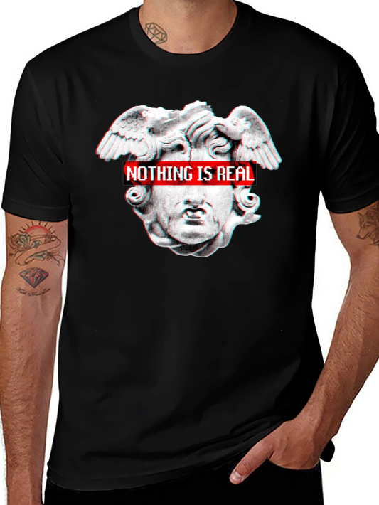 Nothing Is Real Black Graphic Tee