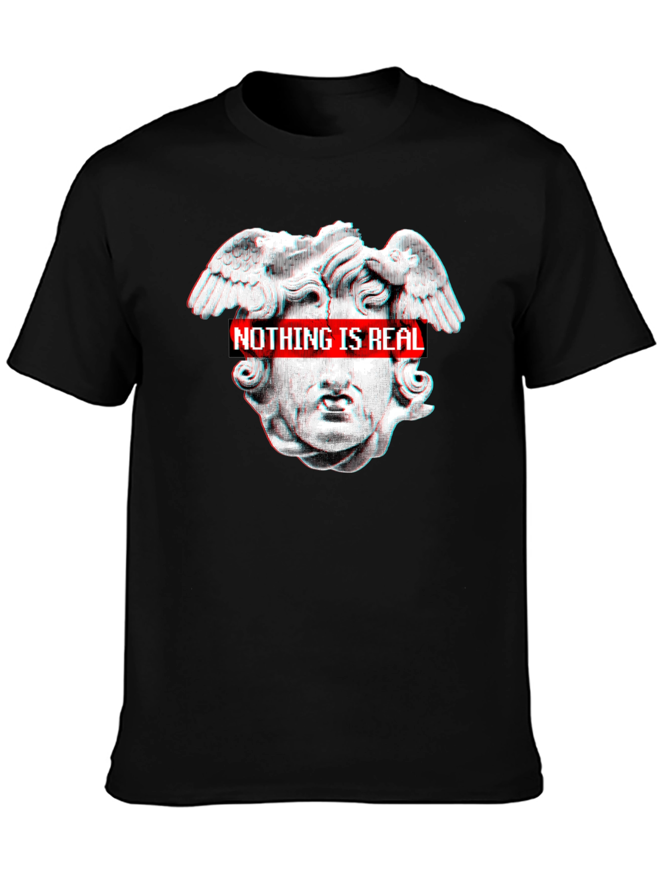 Nothing Is Real Black Graphic Tee