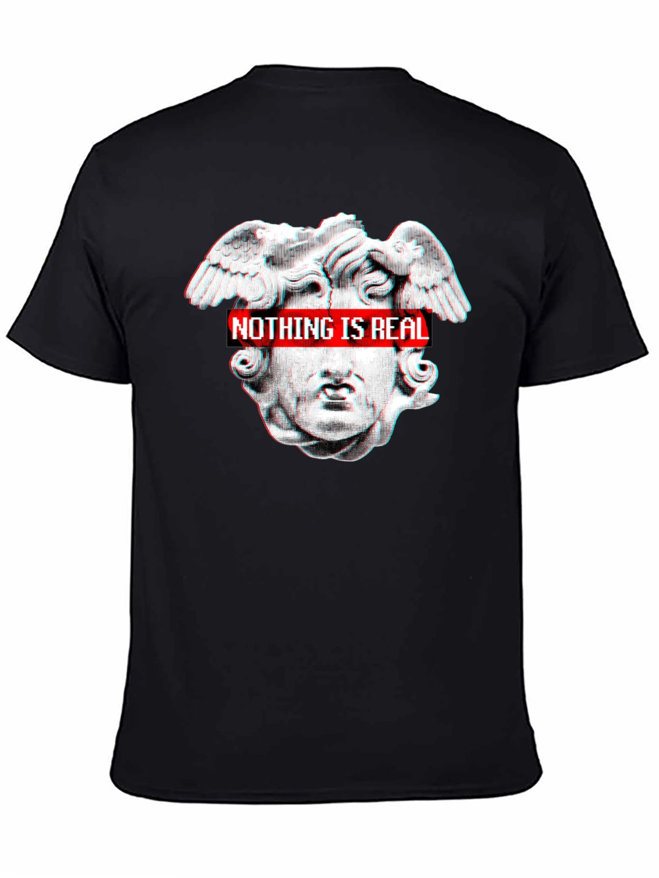 Nothing Is Real Black Graphic Tee