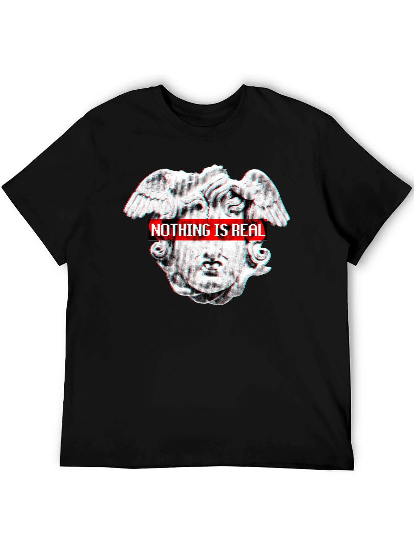 Nothing Is Real Black Graphic Tee