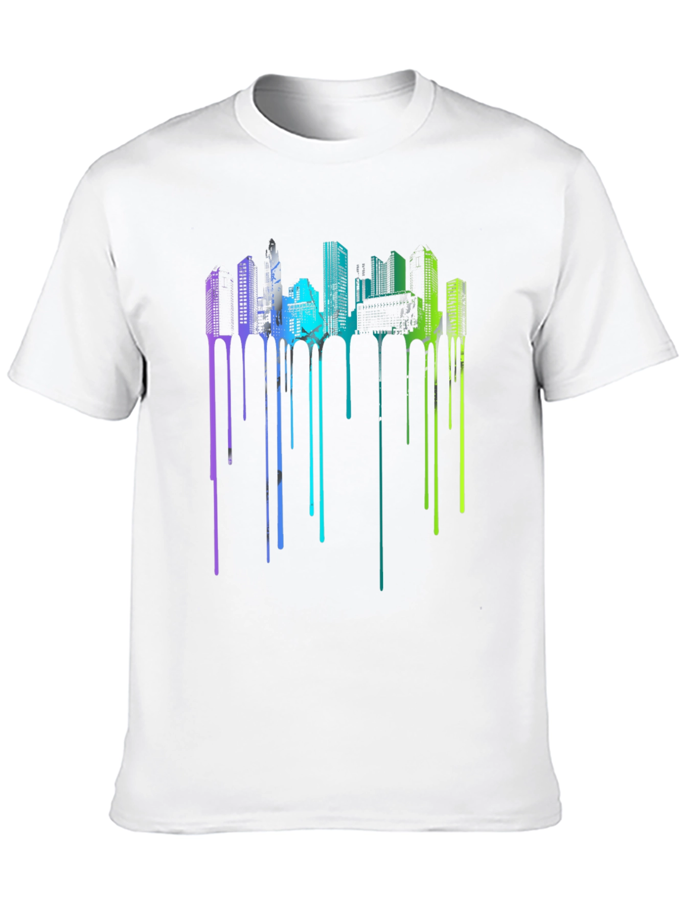 Urban Drip Tee - Cityscape Graphic T-Shirt