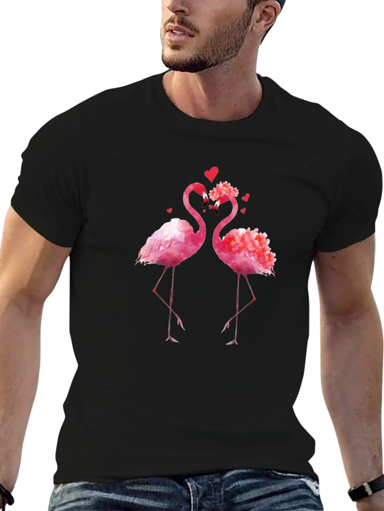Flamingo Love Graphic T-Shirt