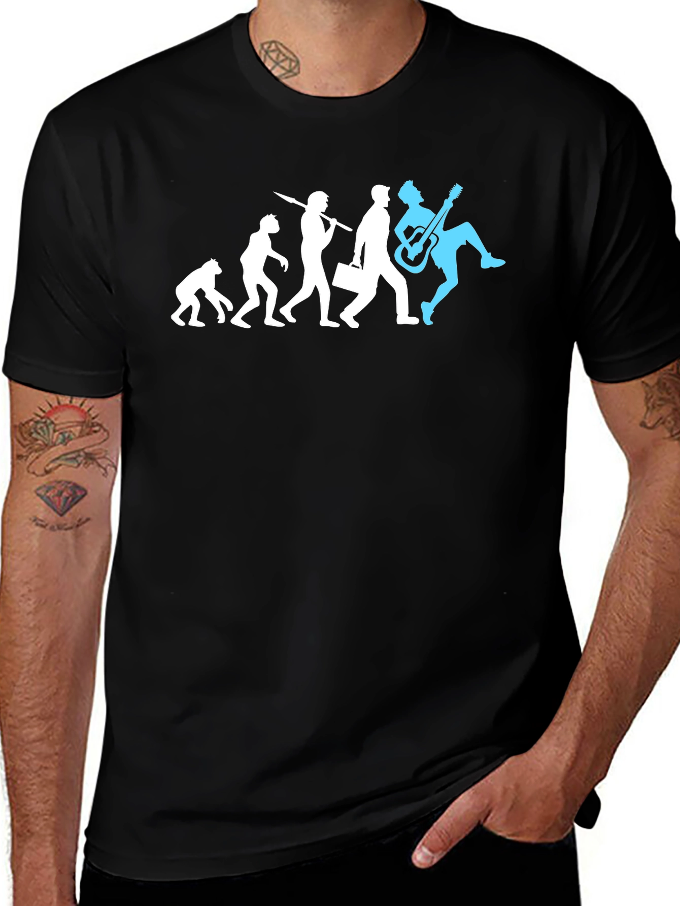 Evolution of Rock T-Shirt - Funny Musician Tee