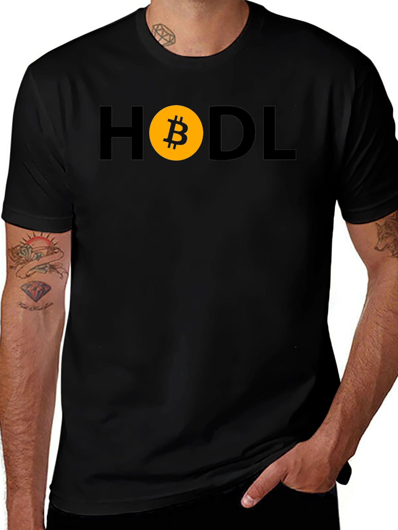 HODL Bitcoin Black T-Shirt - Crypto Currency