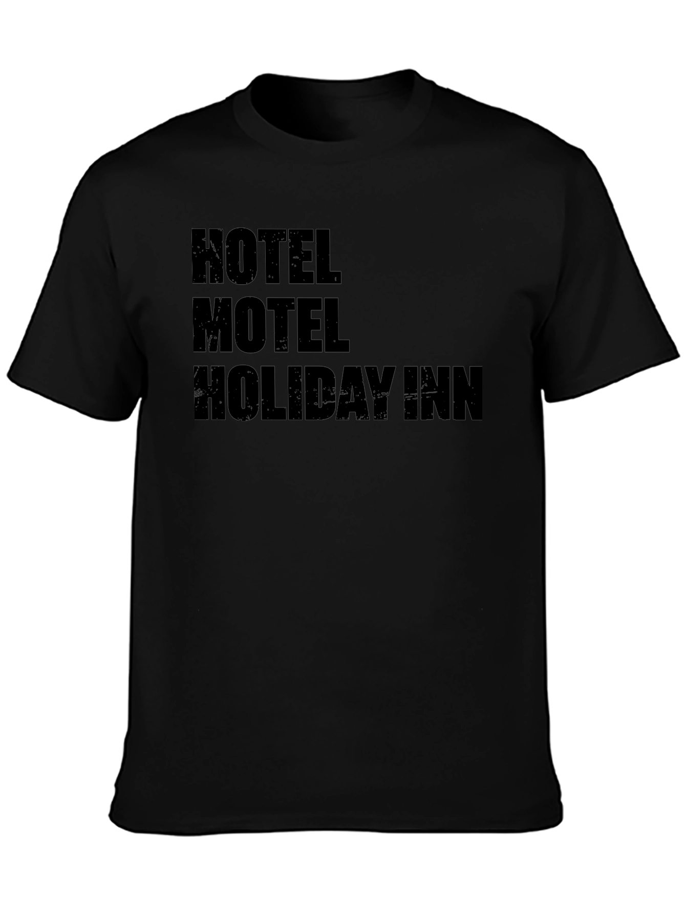 Hotel Motel Holiday Inn Black Graphic Tee