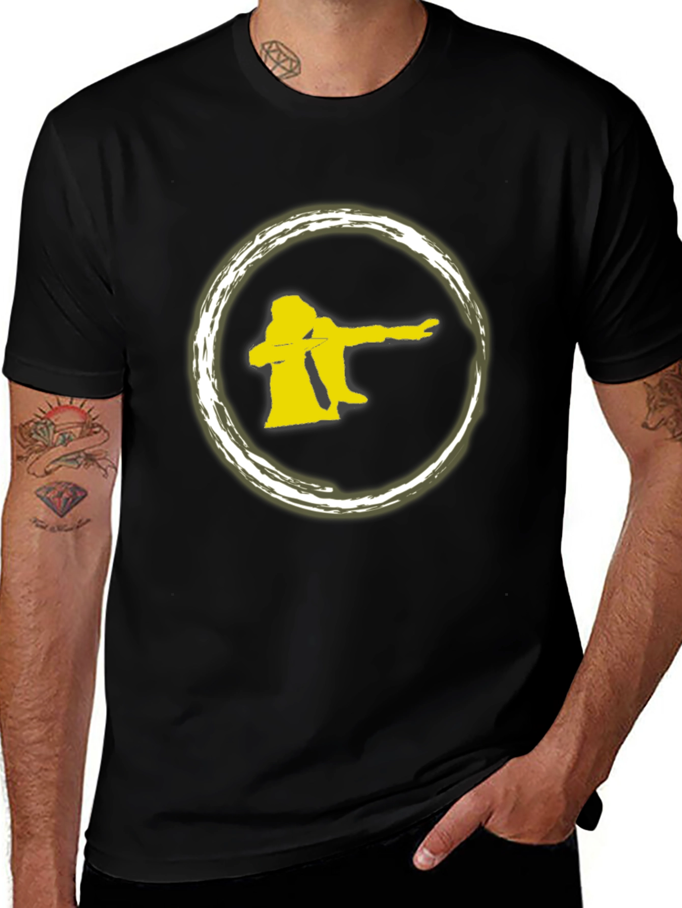 Dab Dance Graphic Tee - Trendy Black T-Shirt