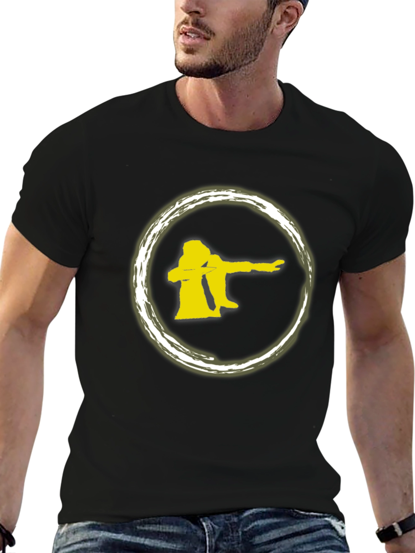 Dab Dance Graphic Tee - Trendy Black T-Shirt