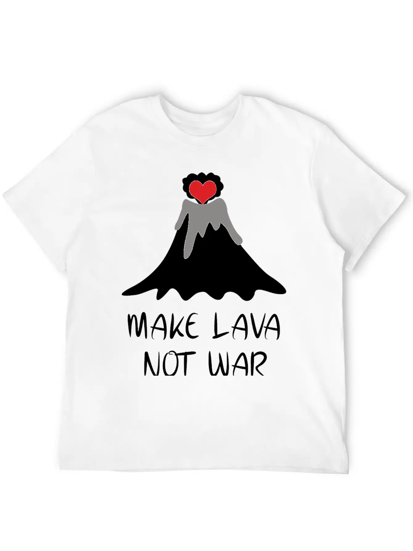Make Lava Not War Unisex Casual T-Shirt – Clean Design For Daily Comfort