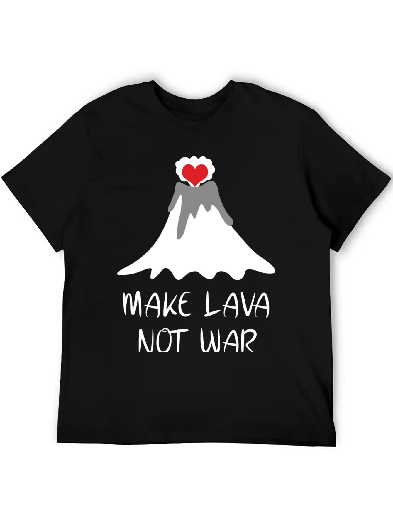 Make Lava Not War Unisex Casual T-Shirt – Clean Design For Daily Comfort