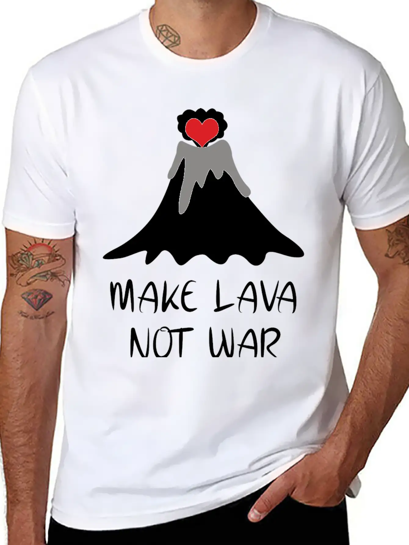 Make Lava Not War Unisex Casual T-Shirt – Clean Design For Daily Comfort