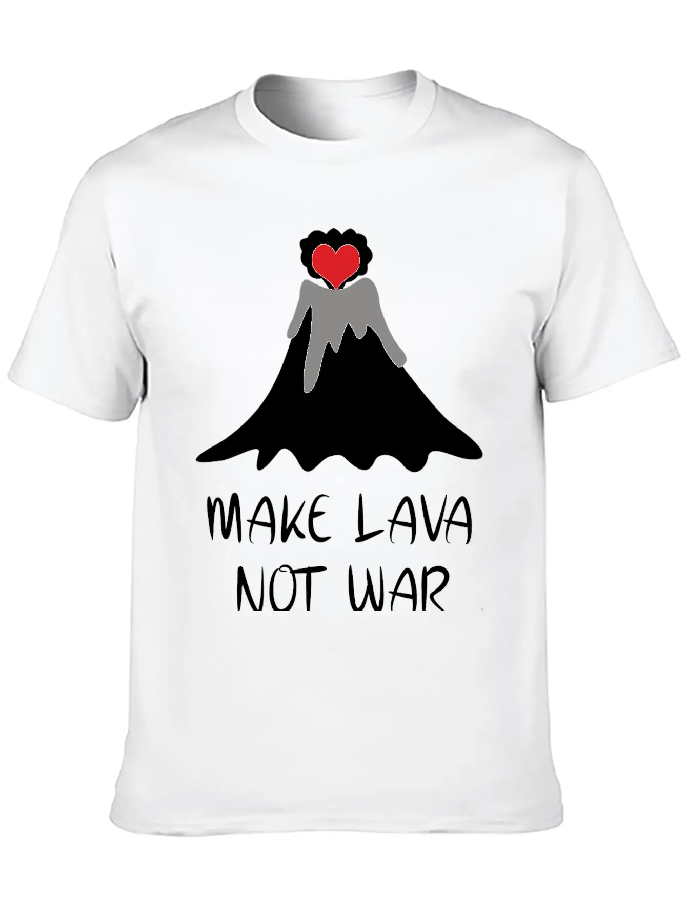 Make Lava Not War Unisex Casual T-Shirt – Clean Design For Daily Comfort
