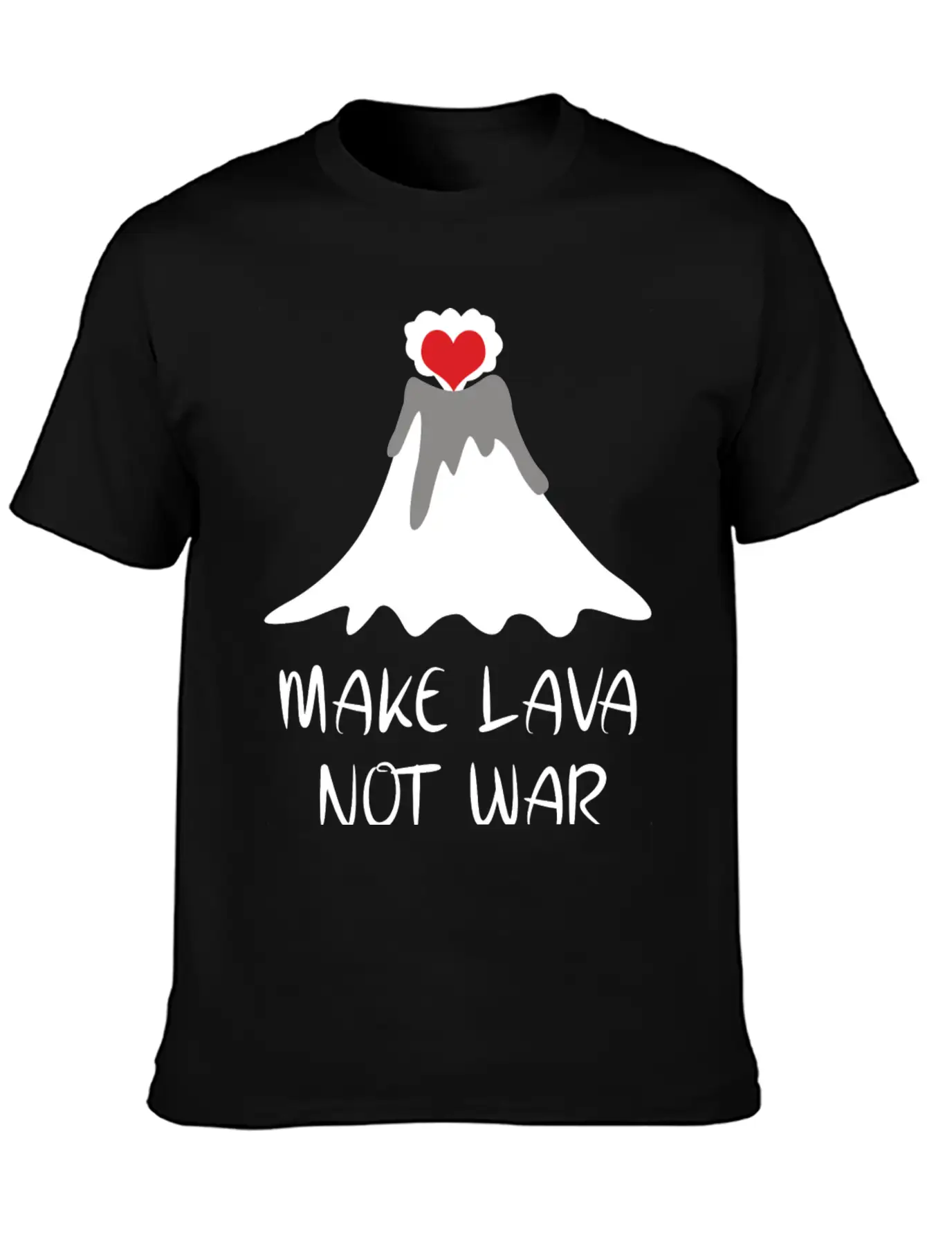 Make Lava Not War Unisex Casual T-Shirt – Clean Design For Daily Comfort