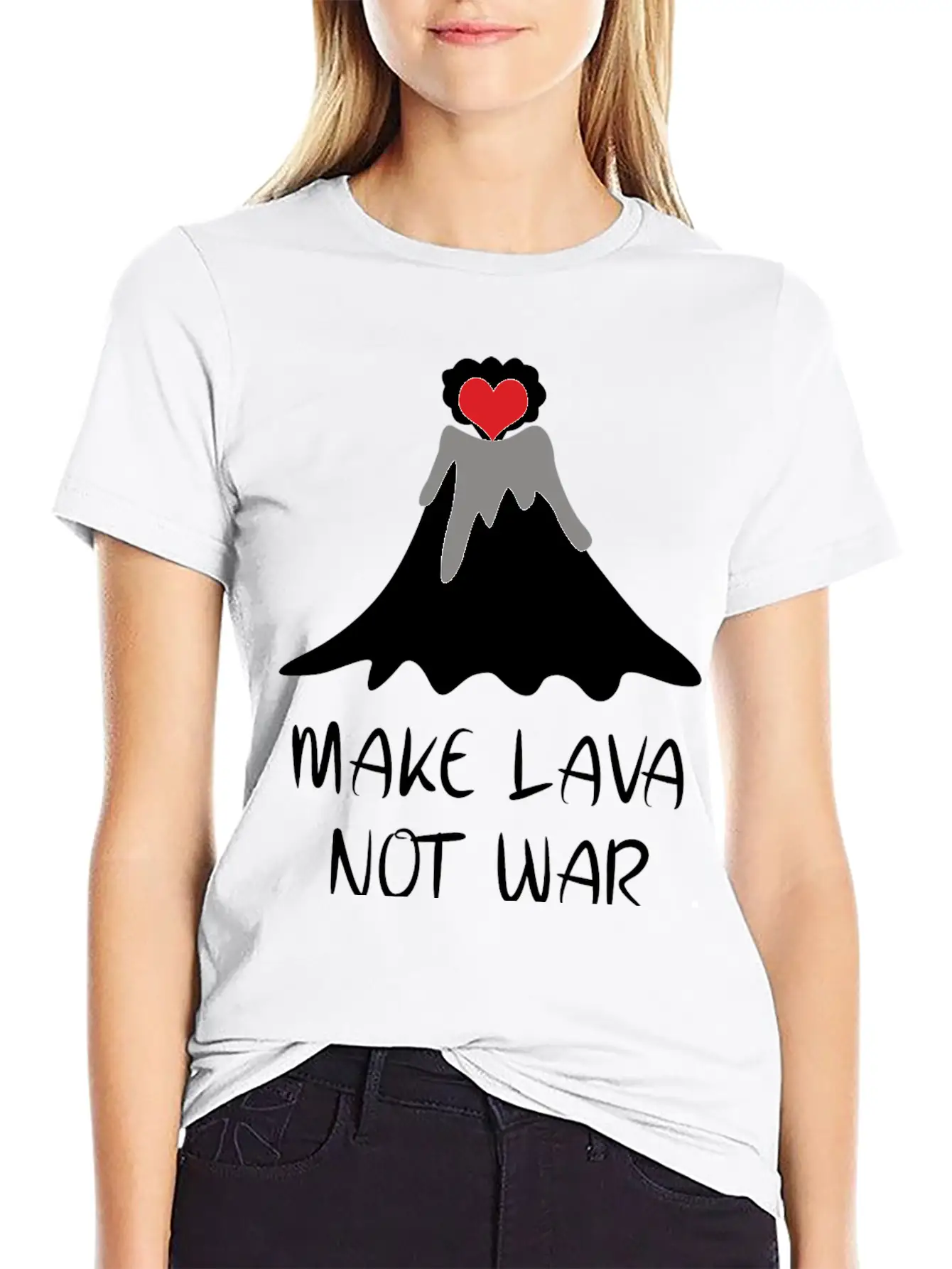 Make Lava Not War Unisex Casual T-Shirt – Clean Design For Daily Comfort