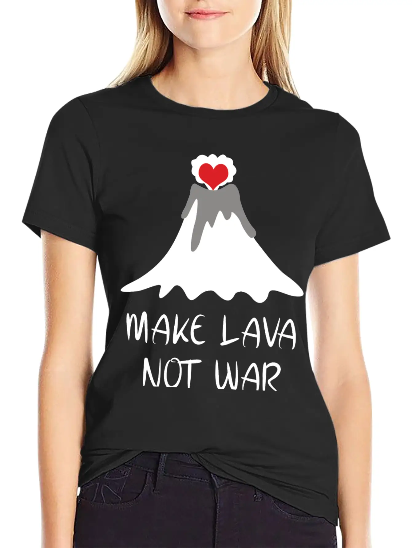 Make Lava Not War Unisex Casual T-Shirt – Clean Design For Daily Comfort