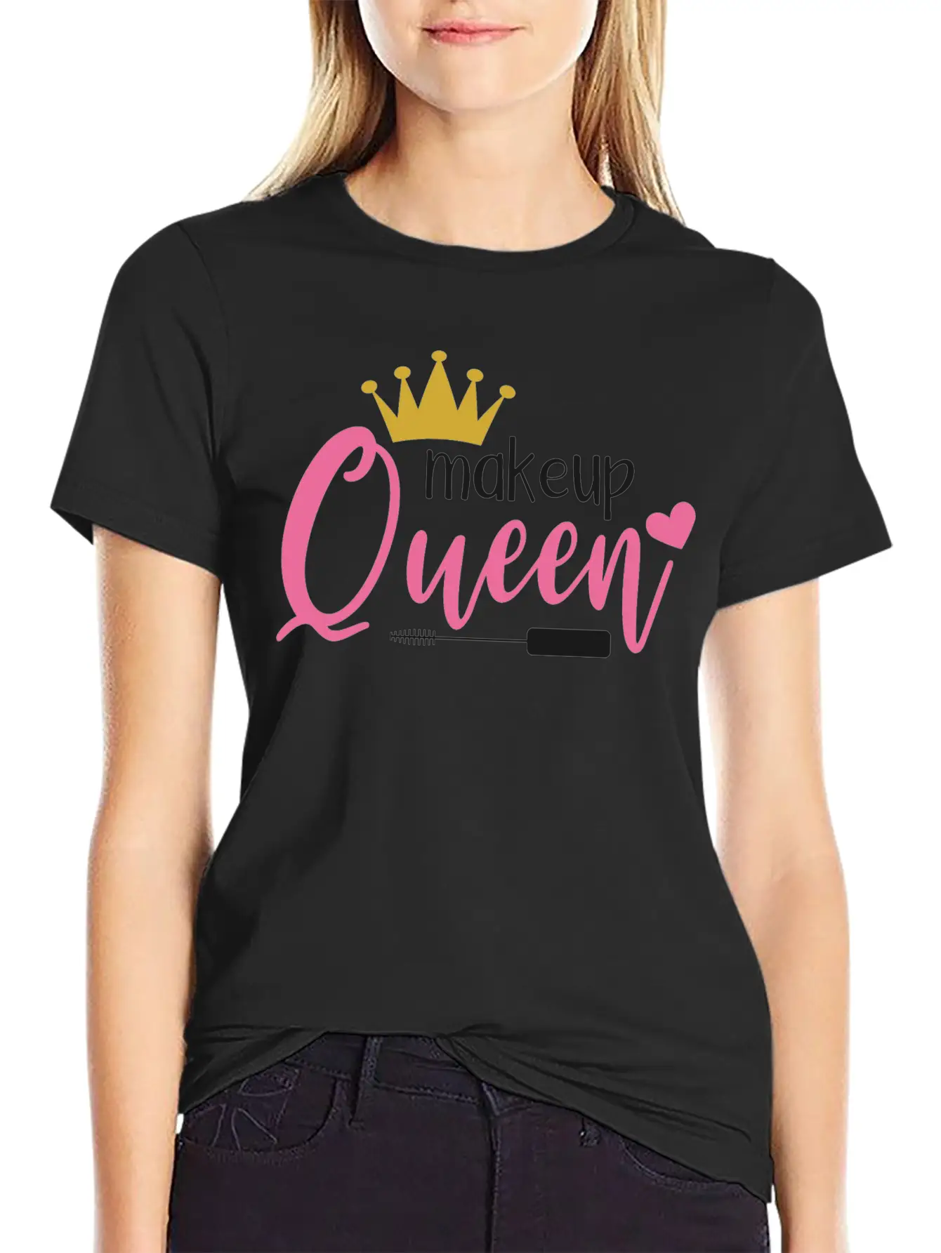 MAKEUP QUEEN Unisex Casual T-Shirt – Clean Design For Daily Comfort
