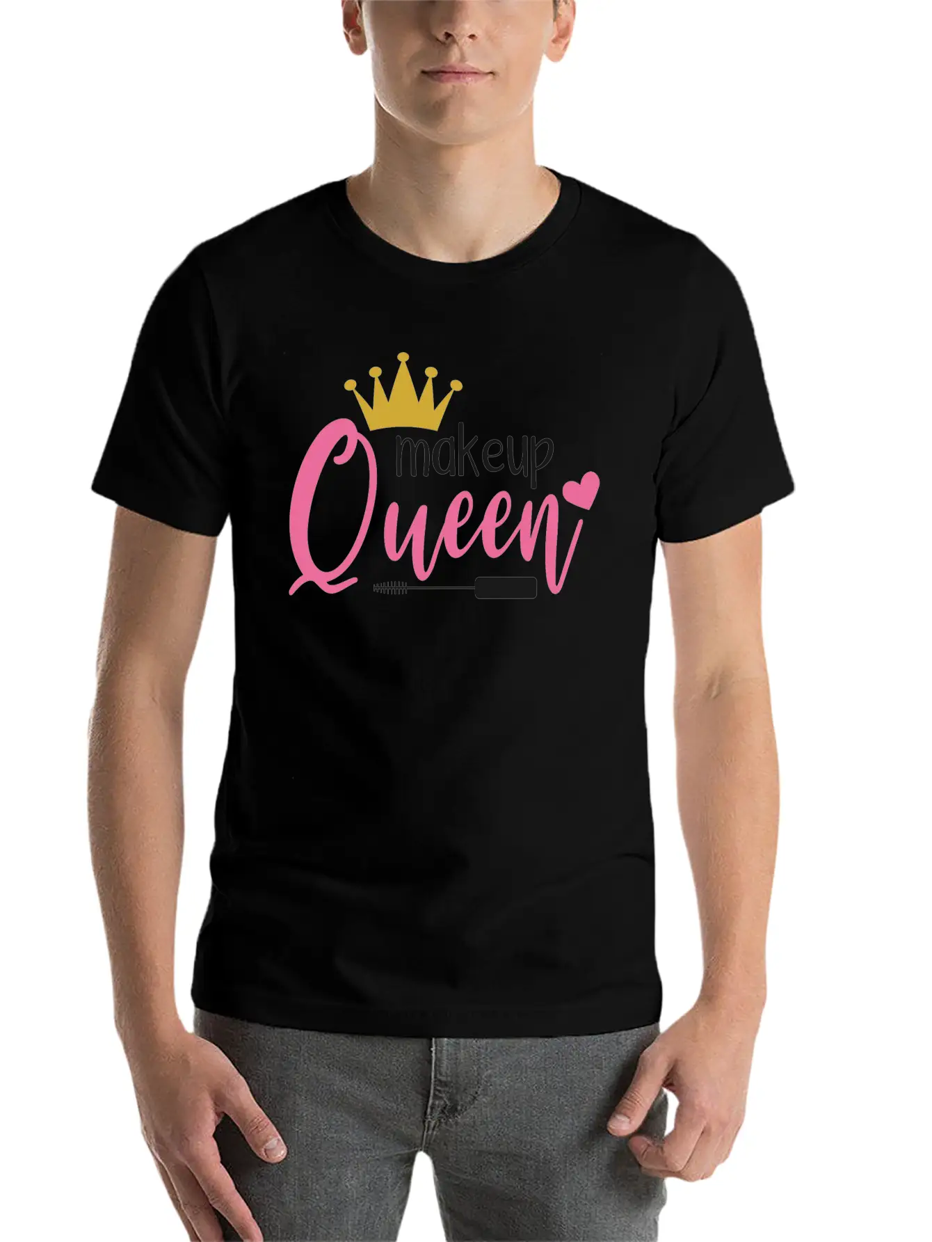 MAKEUP QUEEN Unisex Casual T-Shirt – Clean Design For Daily Comfort