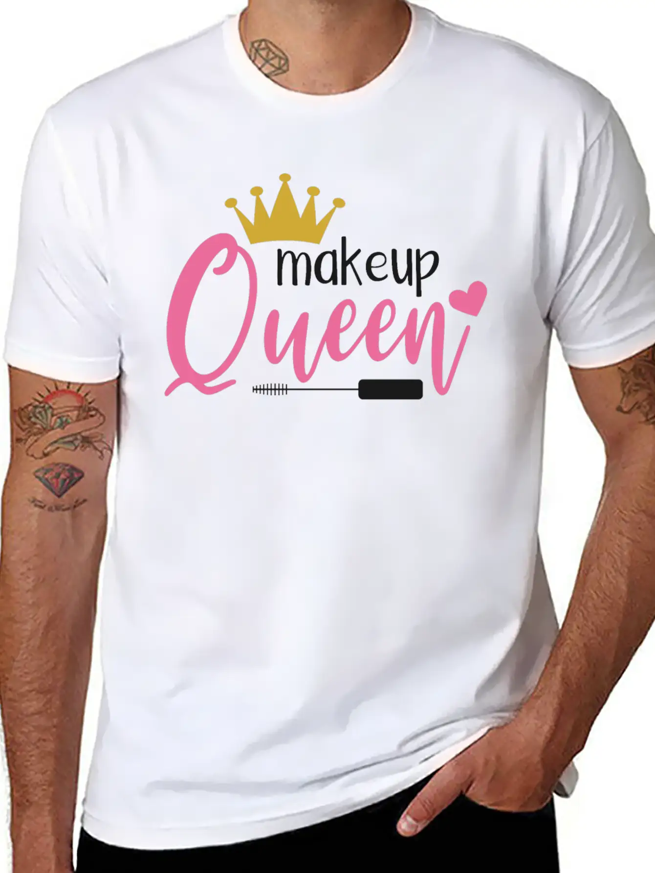 MAKEUP QUEEN Unisex Casual T-Shirt – Clean Design For Daily Comfort