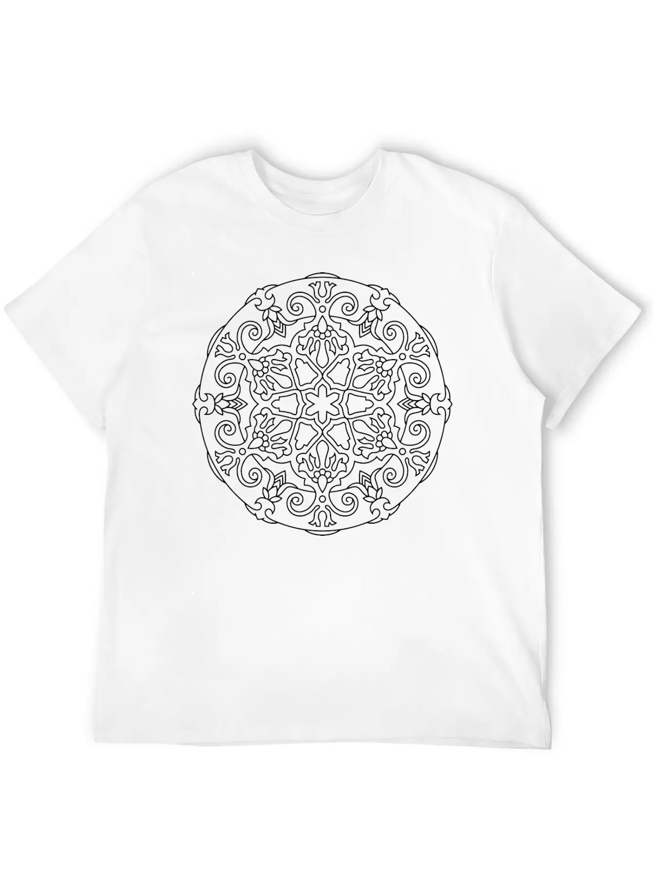 Mandala Design For Mandala Art Illustration, Manda Unisex Casual T-Shirt – Clean Design For Daily Comfort