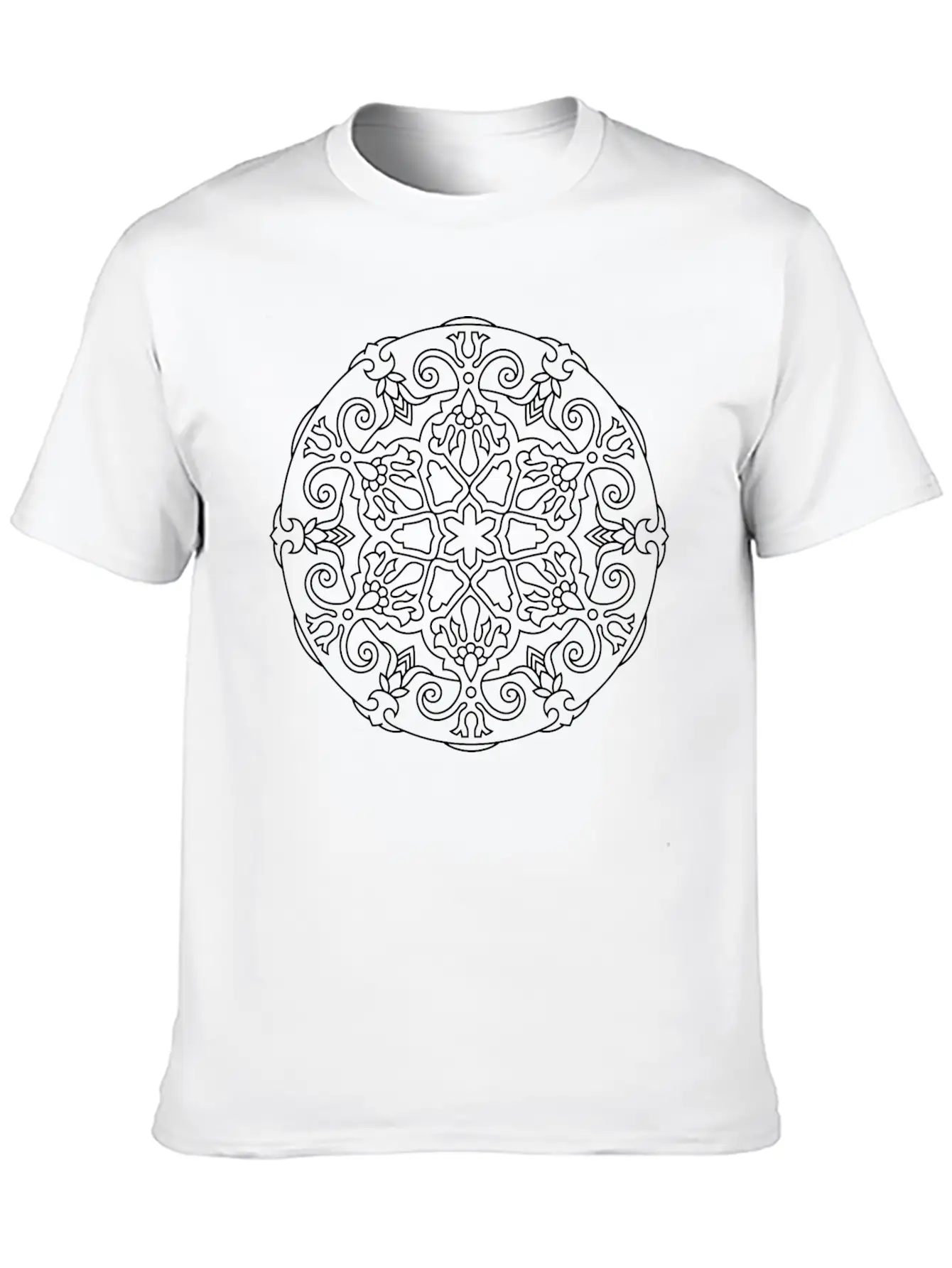 Mandala Design For Mandala Art Illustration, Manda Unisex Casual T-Shirt – Clean Design For Daily Comfort
