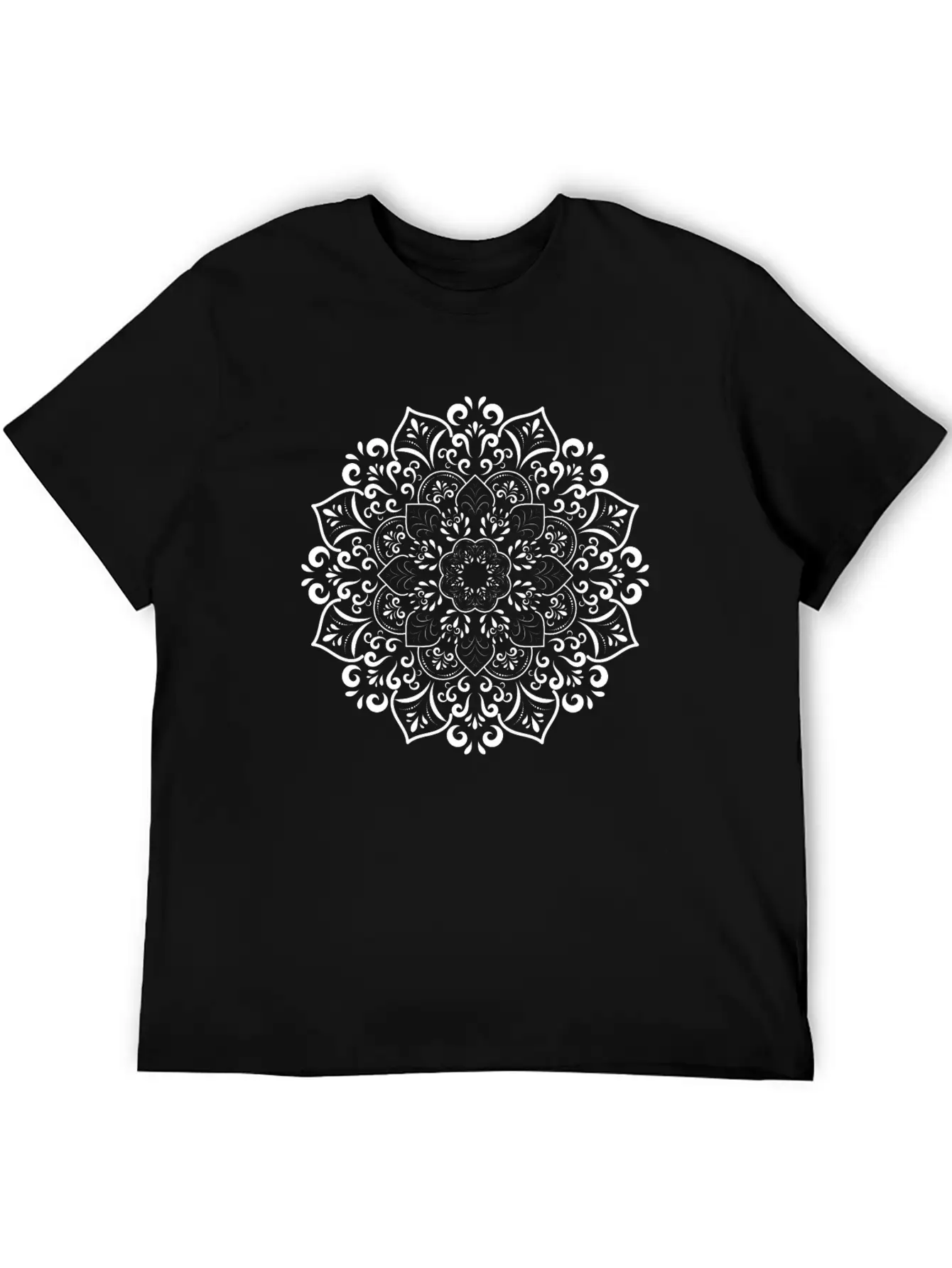 Mandala Meditation Flower Art Unisex Casual T-Shirt – Clean Design For Daily Comfort