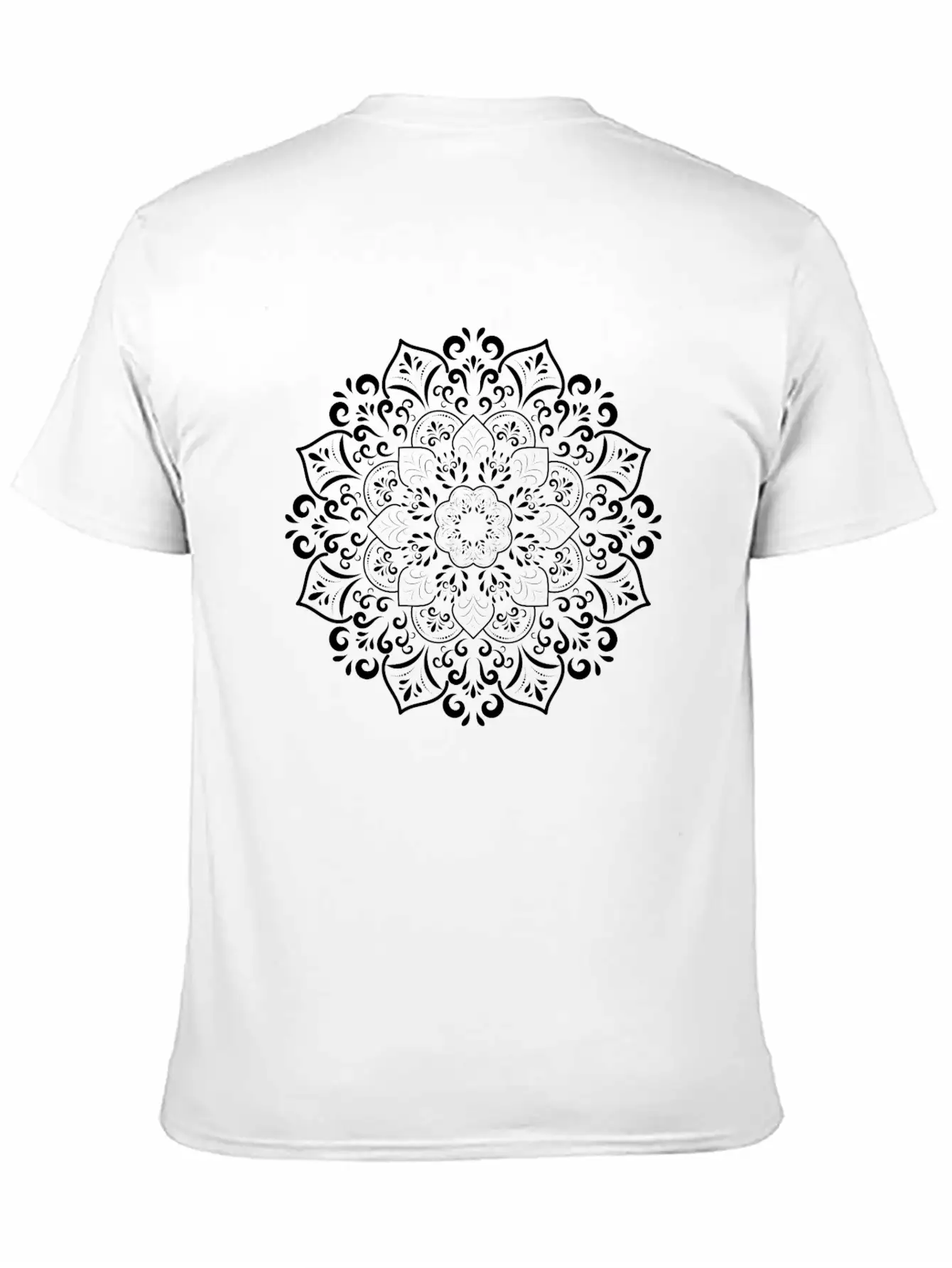 Mandala Meditation Flower Art Unisex Casual T-Shirt – Clean Design For Daily Comfort