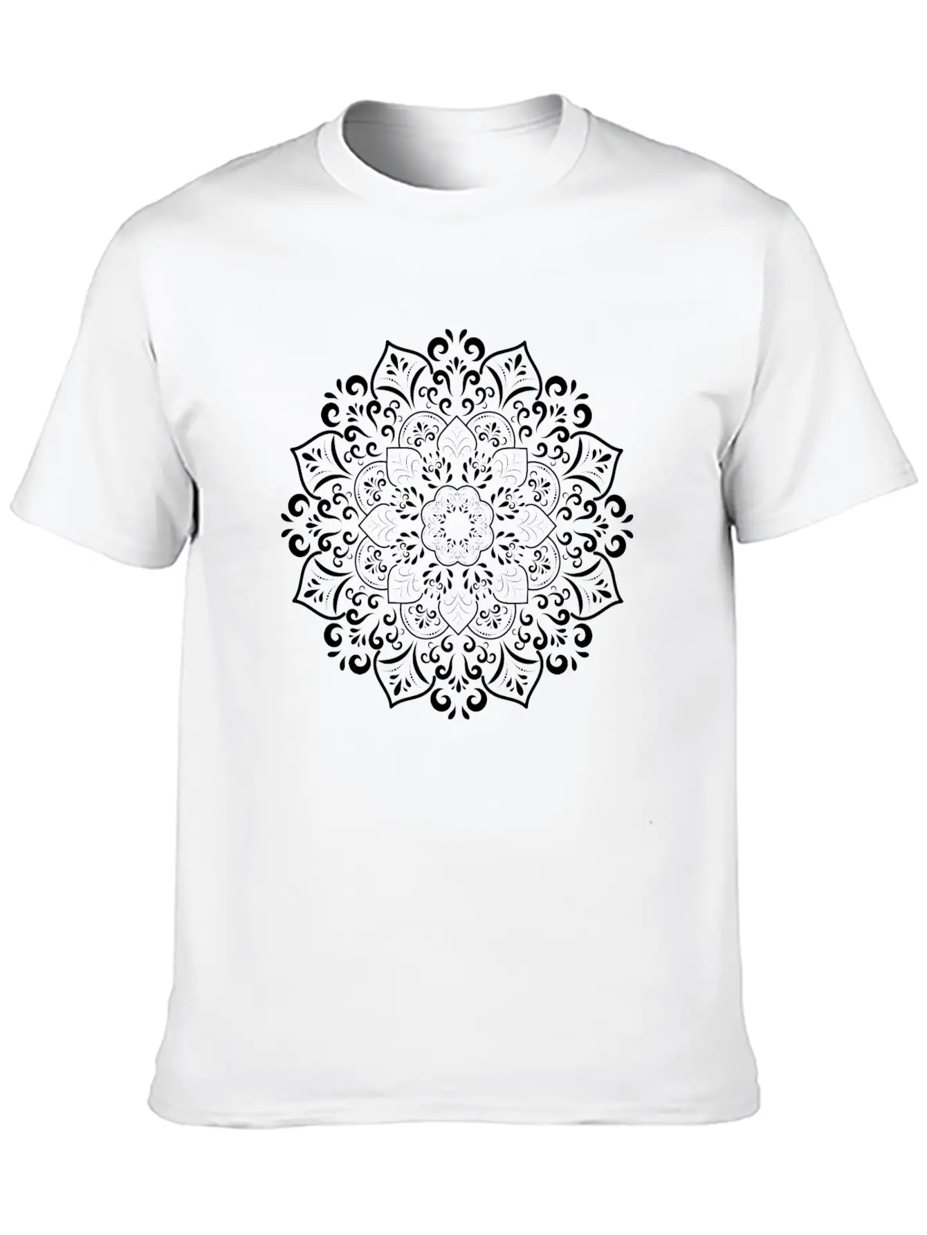 Mandala Meditation Flower Art Unisex Casual T-Shirt – Clean Design For Daily Comfort