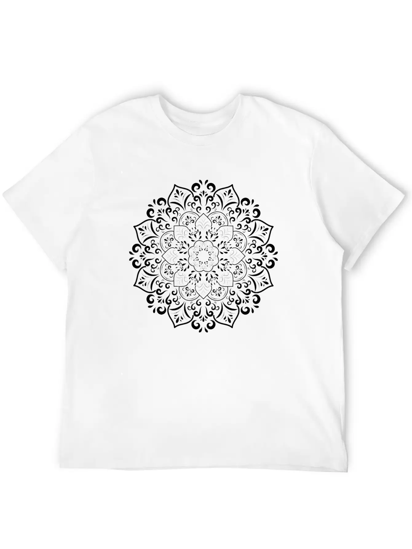 Mandala Meditation Flower Art Unisex Casual T-Shirt – Clean Design For Daily Comfort
