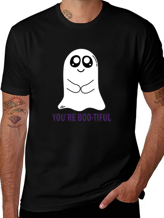 Boo-tiful Ghost Graphic Tee - Soft Cotton Black Shirt