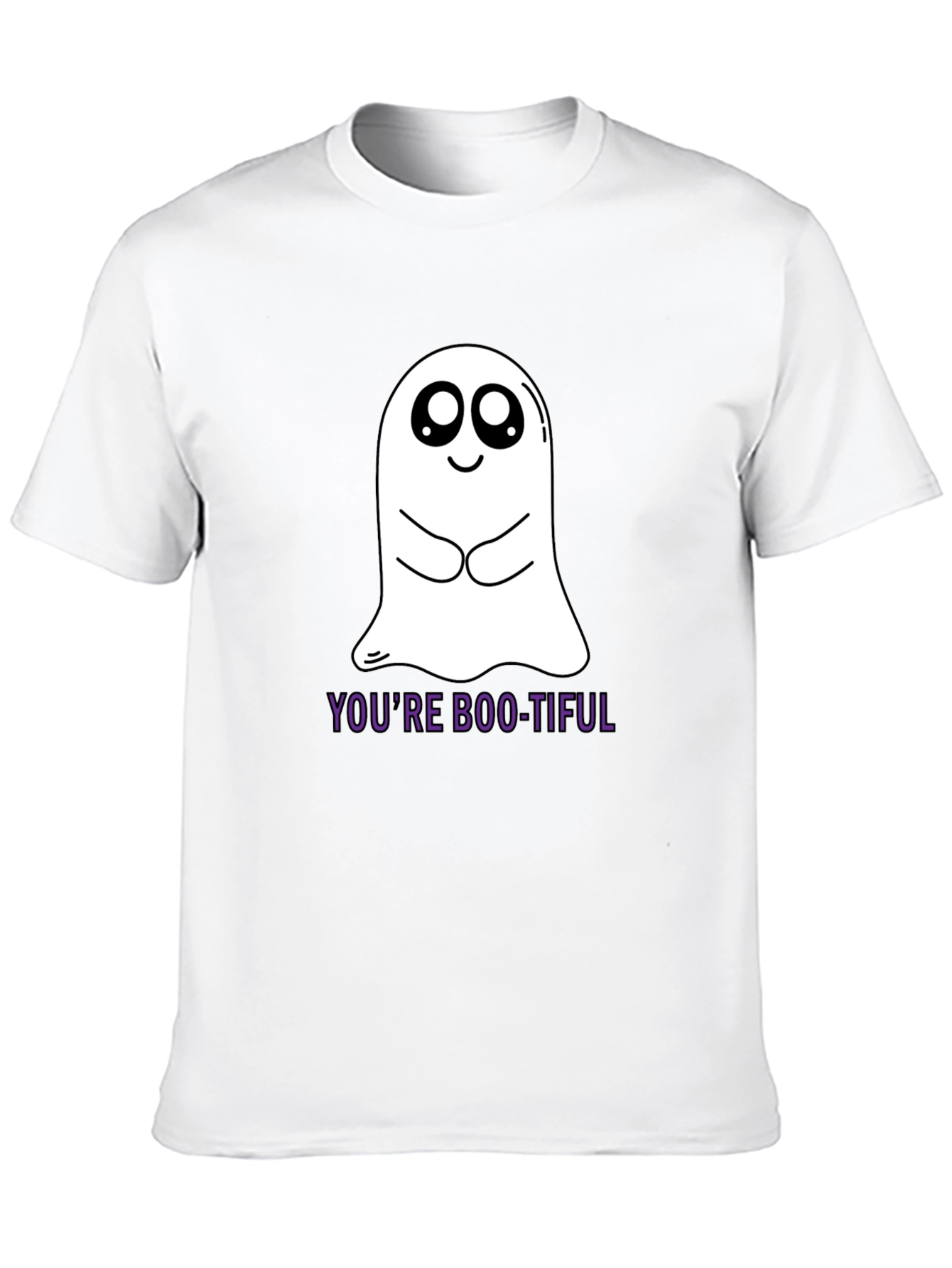 Boo-tiful Ghost Graphic Tee - Soft Cotton Black Shirt