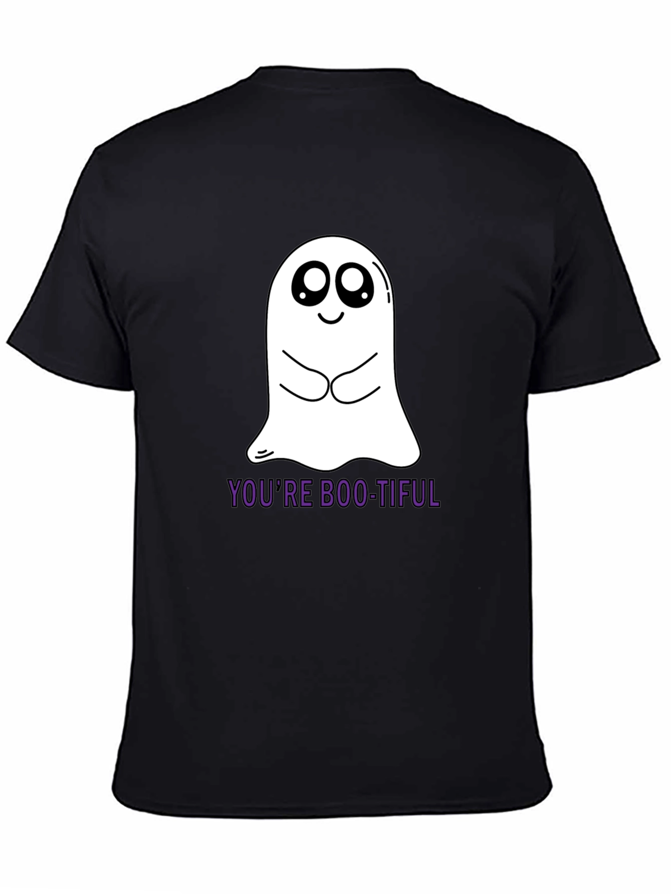 Boo-tiful Ghost Graphic Tee - Soft Cotton Black Shirt