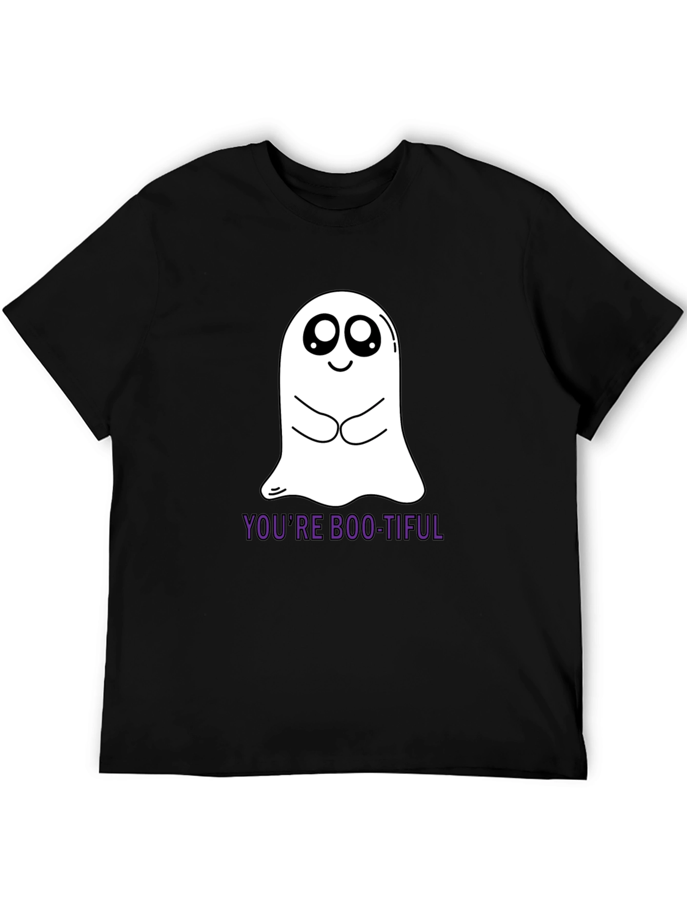 Boo-tiful Ghost Graphic Tee - Soft Cotton Black Shirt