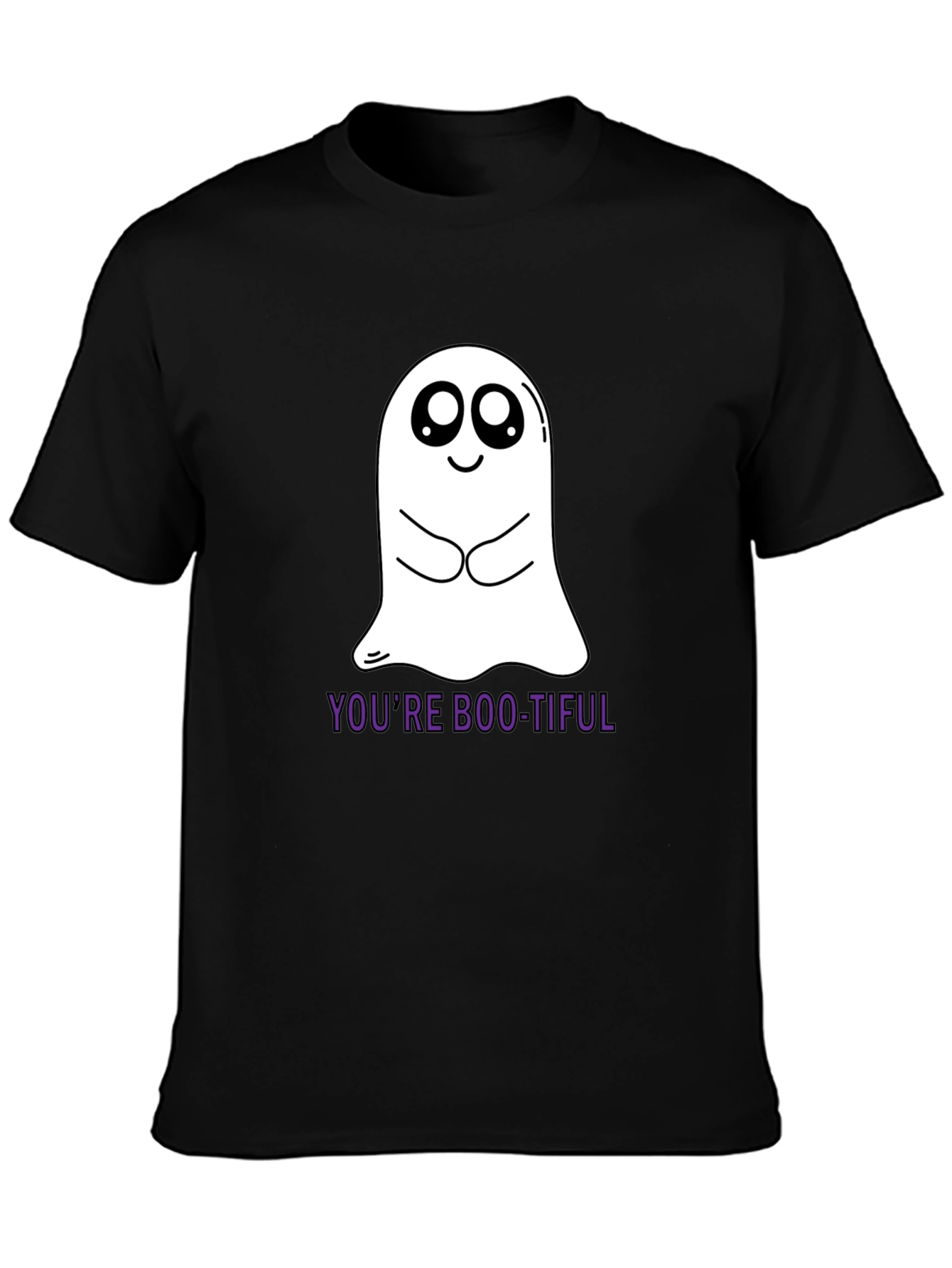 Boo-tiful Ghost Graphic Tee - Soft Cotton Black Shirt
