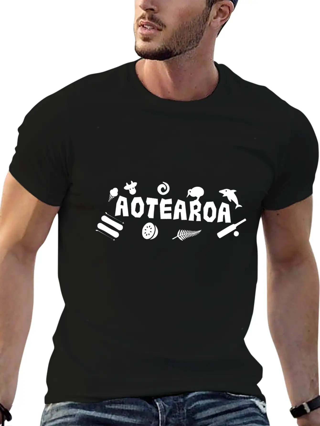 Maori Aotearoa New Zealand Icons - Gift Idea Unisex Casual T-Shirt – Clean Design For Daily Comfort