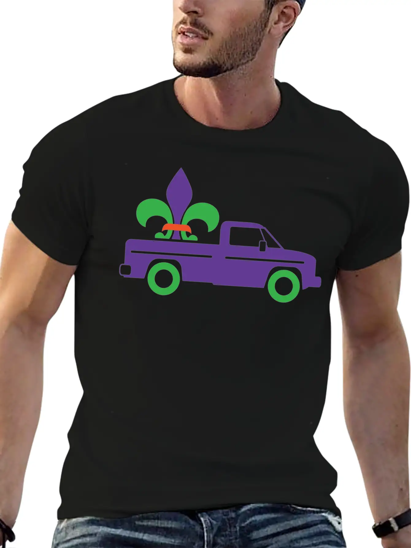 Mardi Gras Truck Gift Unisex Casual T-Shirt – Clean Design For Daily Comfort