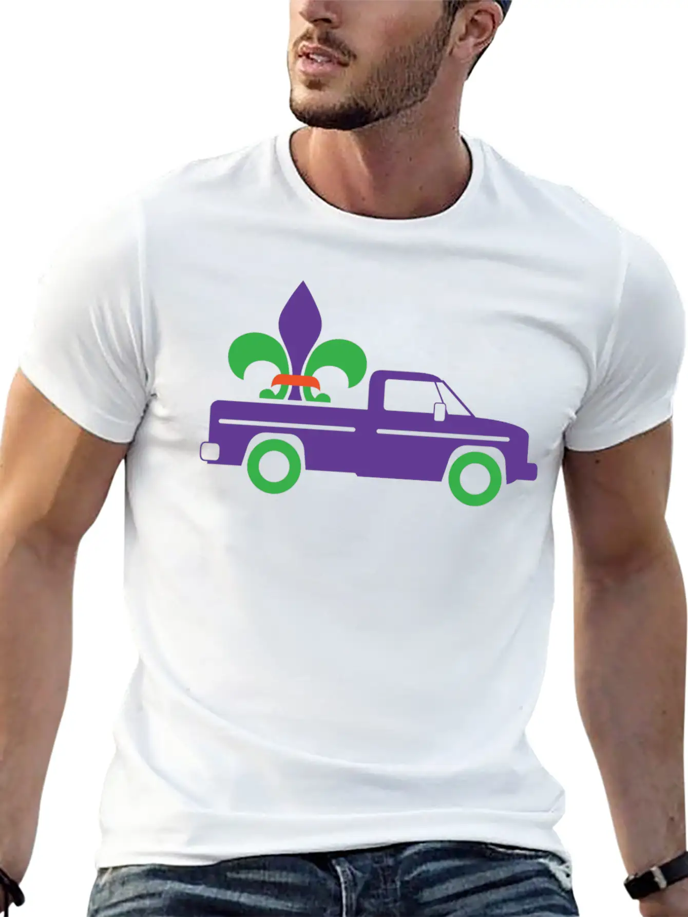 Mardi Gras Truck Gift Unisex Casual T-Shirt – Clean Design For Daily Comfort
