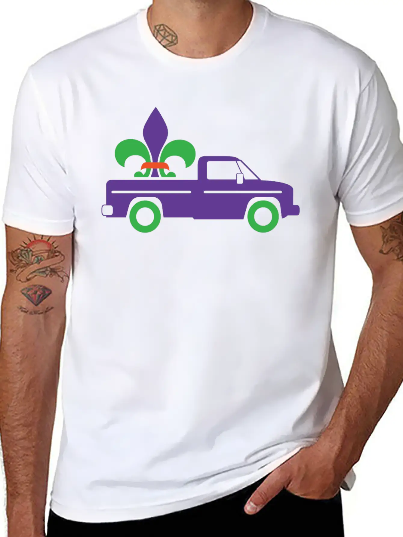 Mardi Gras Truck Gift Unisex Casual T-Shirt – Clean Design For Daily Comfort