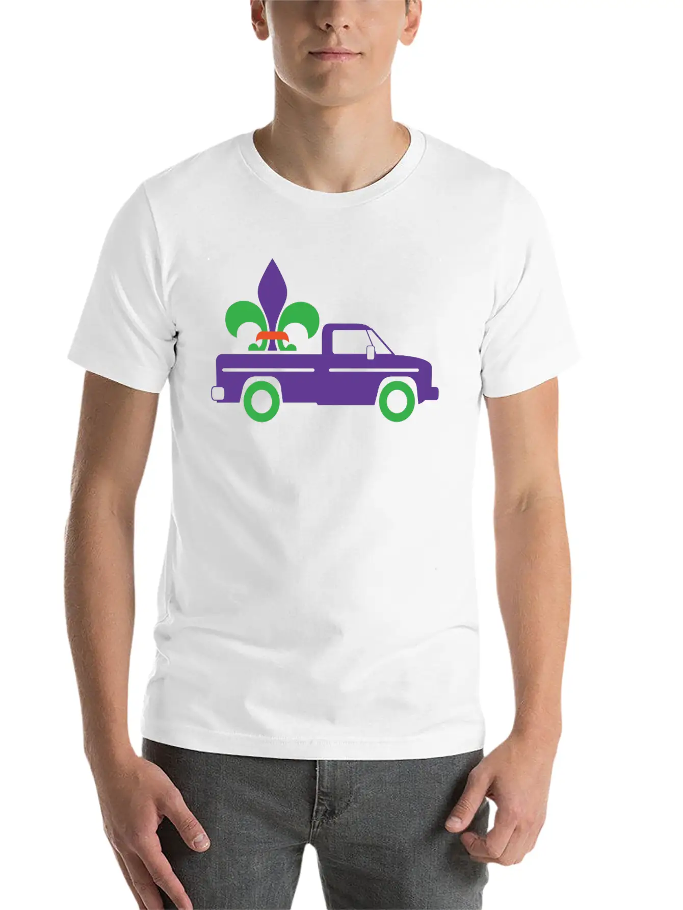 Mardi Gras Truck Gift Unisex Casual T-Shirt – Clean Design For Daily Comfort