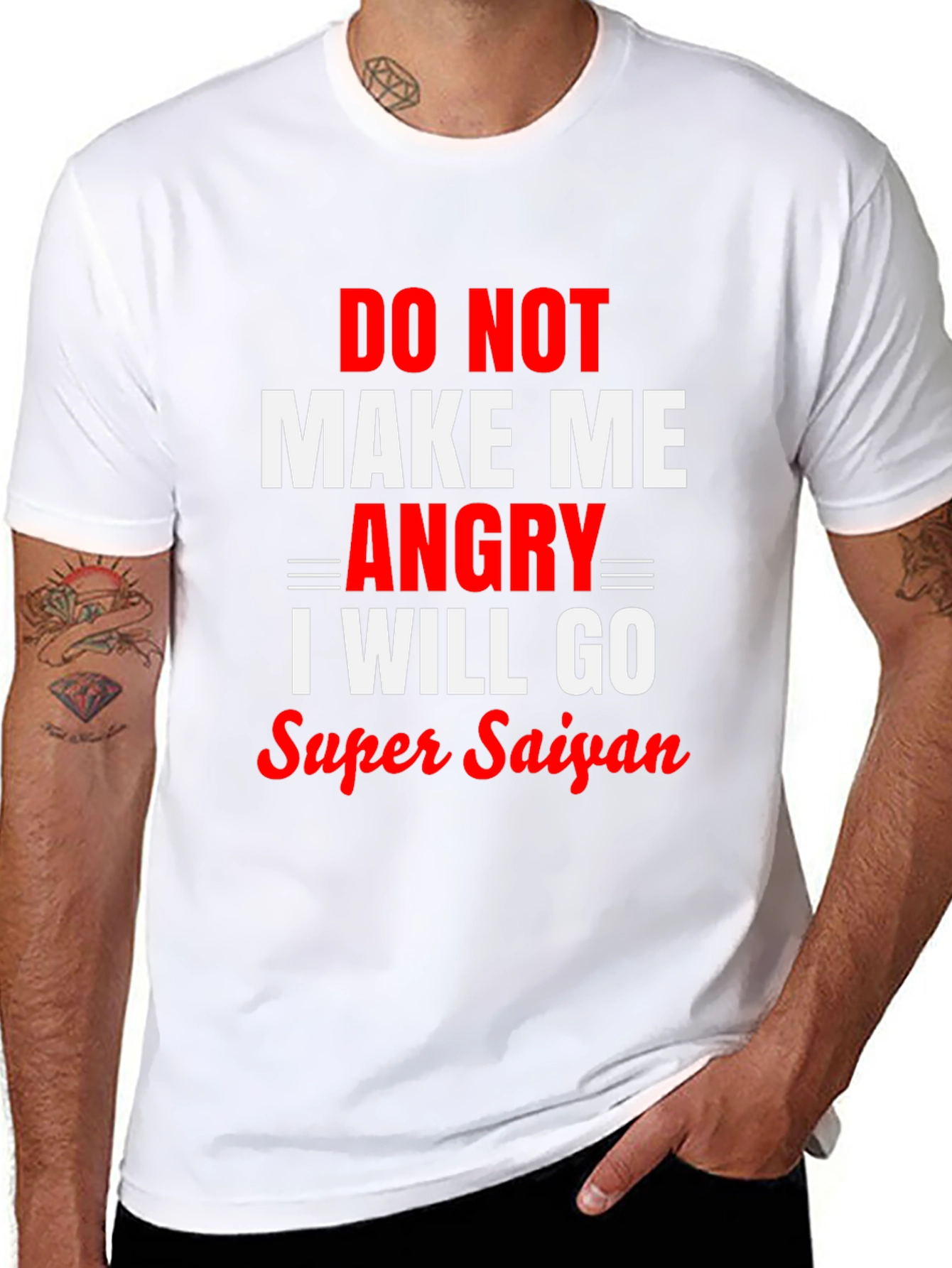Do Not Make Me Angry Super Saiyan Black T-Shirt