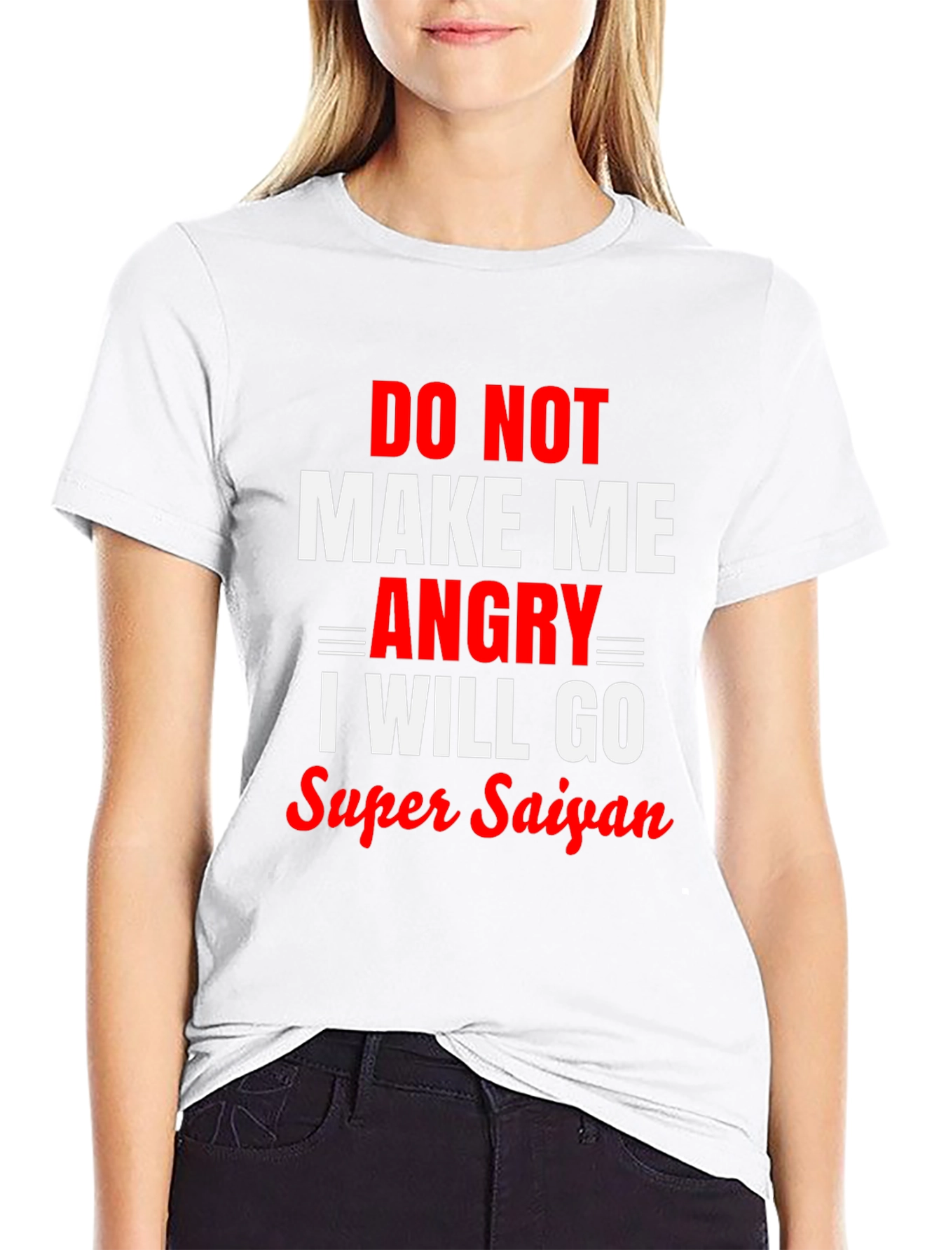 Do Not Make Me Angry Super Saiyan Black T-Shirt