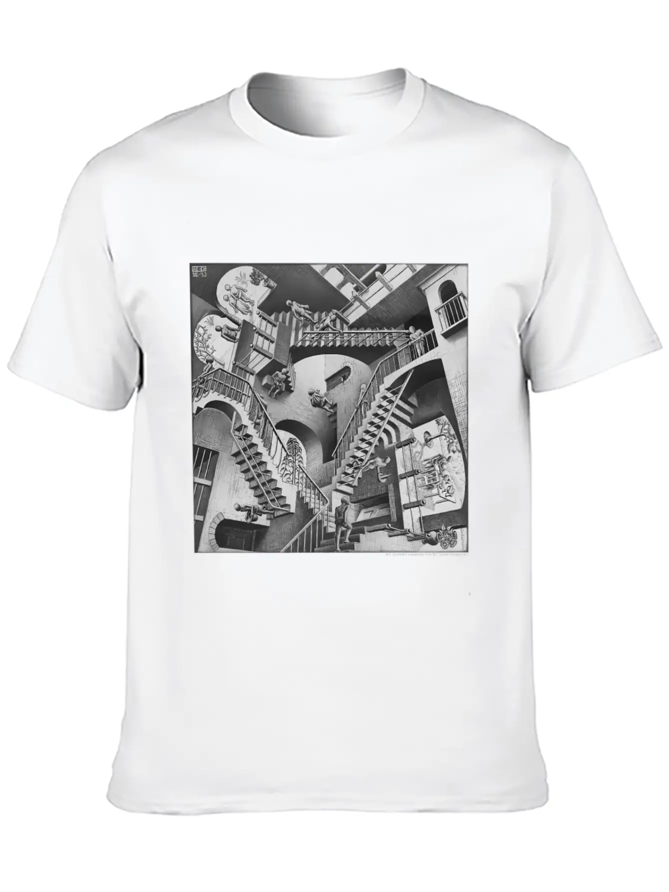 Mc Escher Relativity Unisex Casual T-Shirt – Clean Design For Daily Comfort